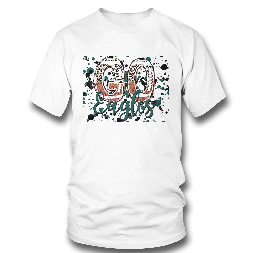 Go Eagles Football Splatter Shirt Ladies Tee