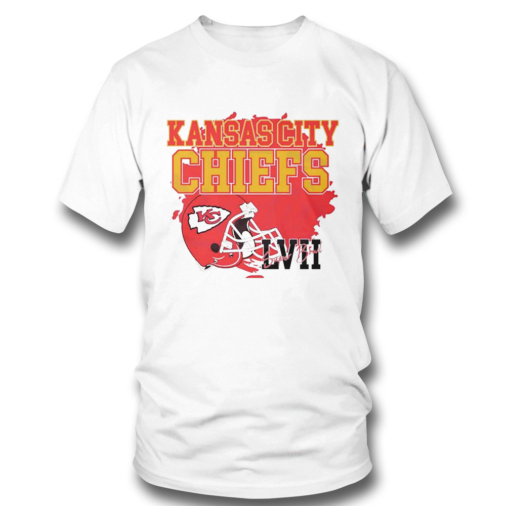 Kansas City Chiefs Football Helmet Super Bowl Lvii Shirt Ladies Tee
