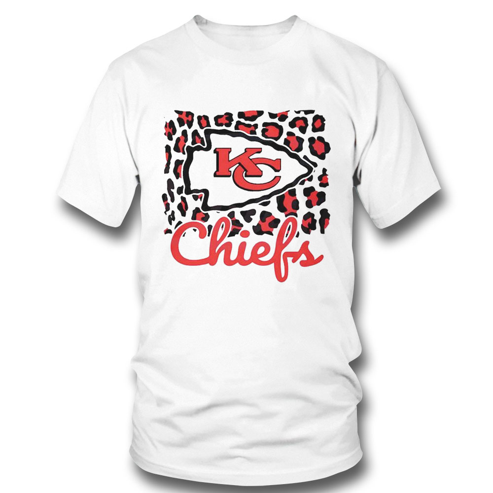 Kc Chiefs Football Leopard Logo Shirt Ladies Tee