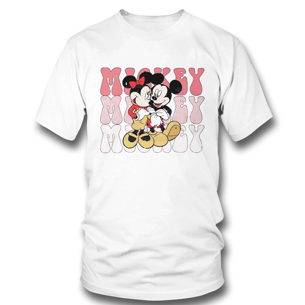 Mickey Minie Donal Love Disney Valetines Day Shirt Ladies Tee