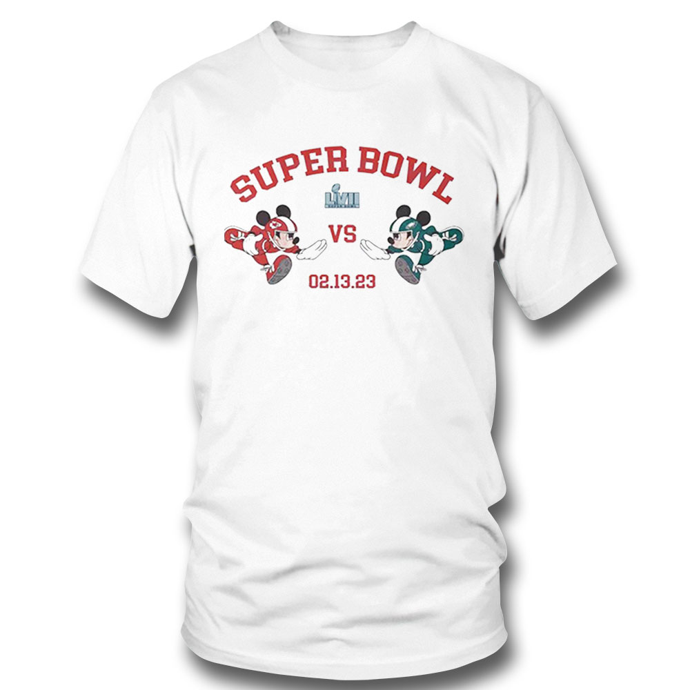 Mickey Mouse Eagles Vs Chiefs Super Bowl 2023 Shirt Longsleeve