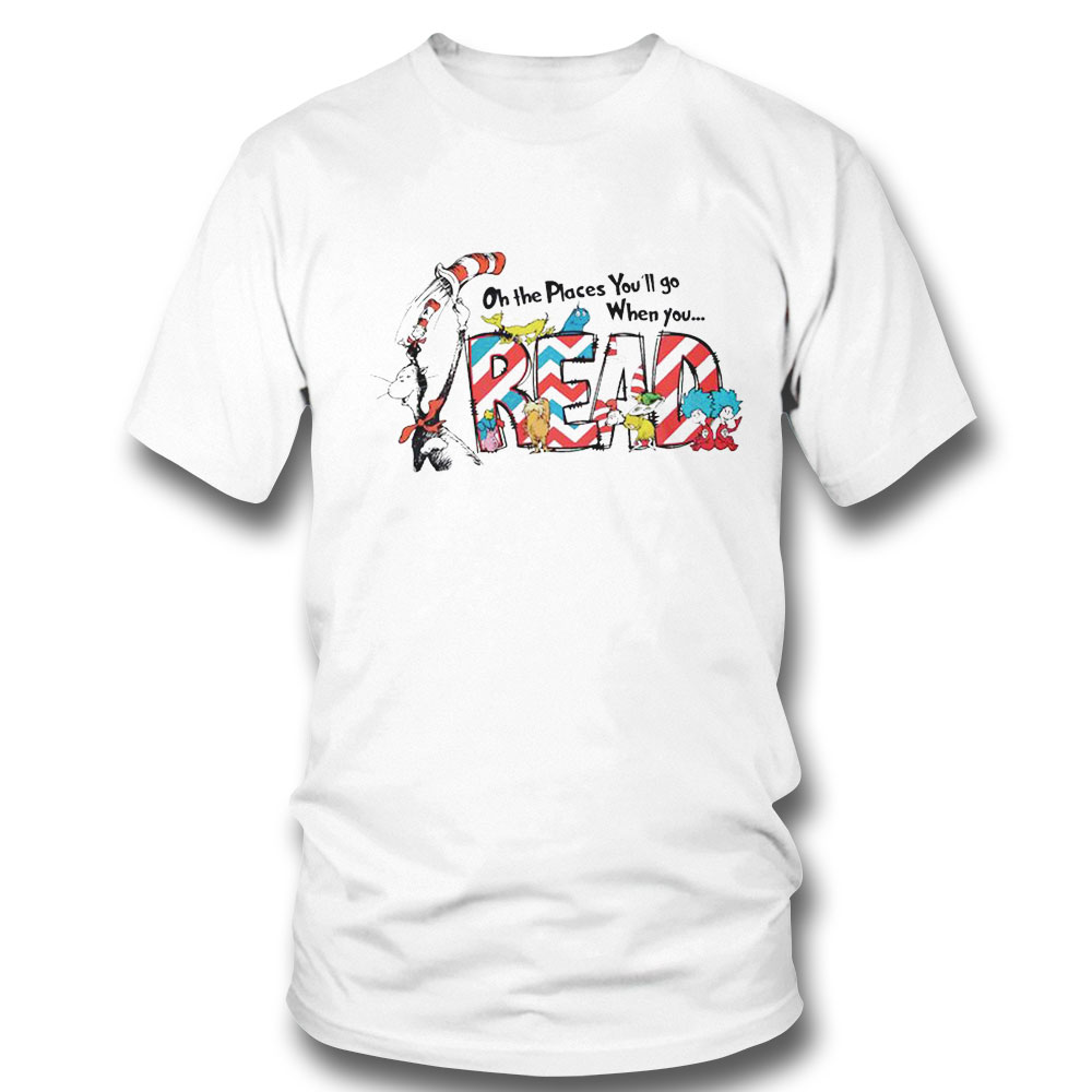 Peace Love Read Dr Seuss Shirt Ladies Tee