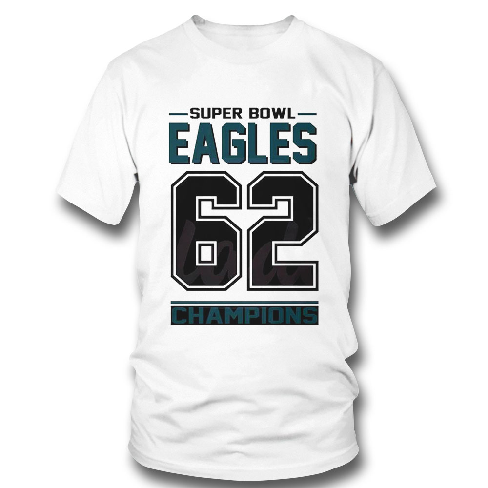 Super Bowl Philadelphia Eagles Jason Kelce 62 2023 Champions Shirt Ladies  Tee