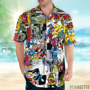 1 the avengers 200 the child is father to by george perez hawaiian shirt