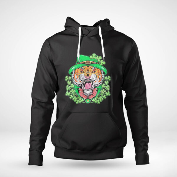 St Patricks Day Lucky Shamrock Tiger Shirt, Hoodie