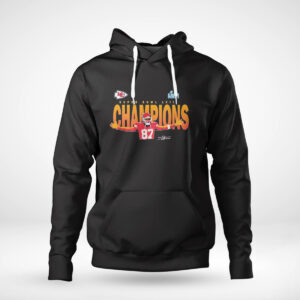 1 Hoodie Travis Kelce Kansas City Chiefs Super Bowl Lvii Champions T Shirt