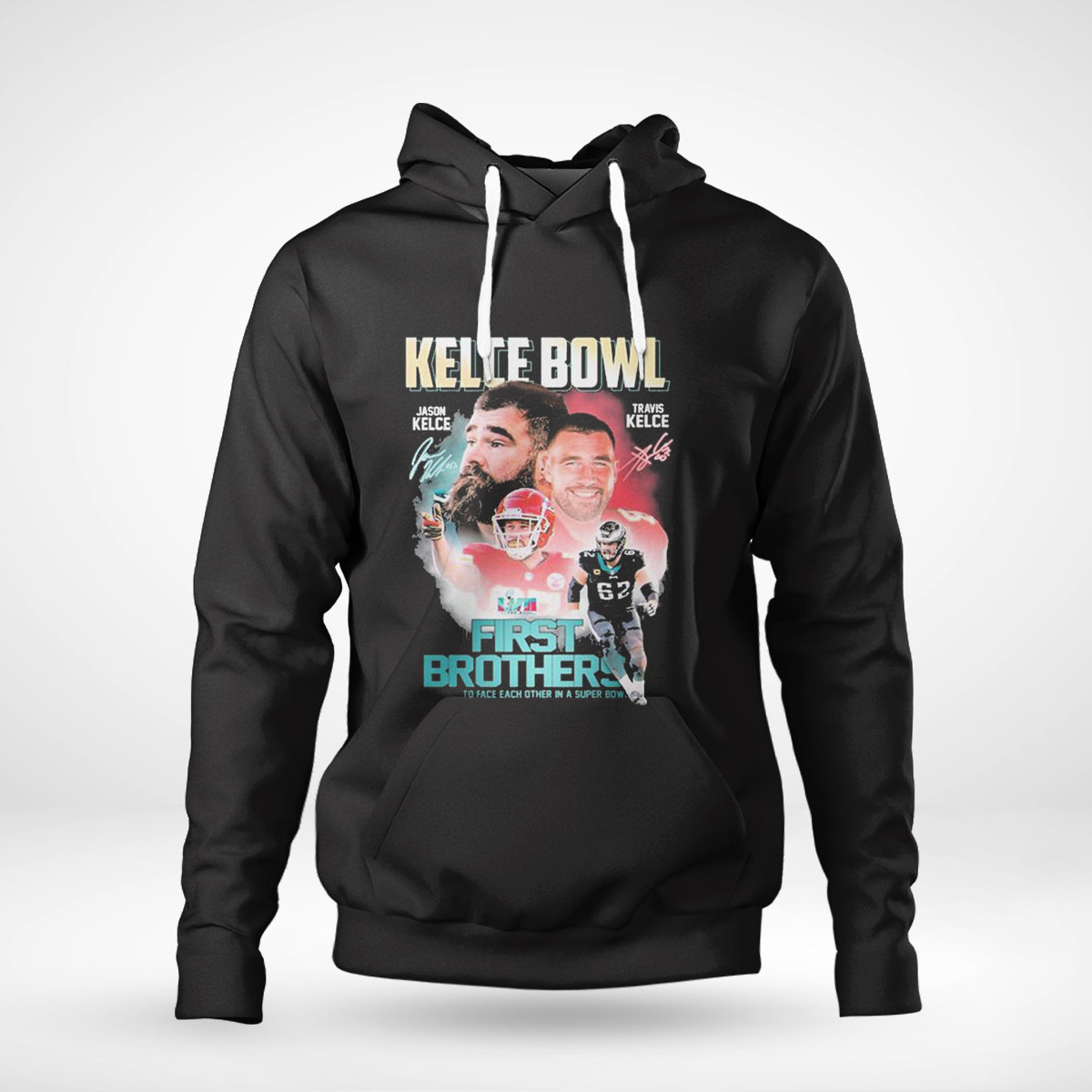 Kelce Bowl Jason Kelce Travis Kelce First Brothers Signature Shirt Ladies Tee