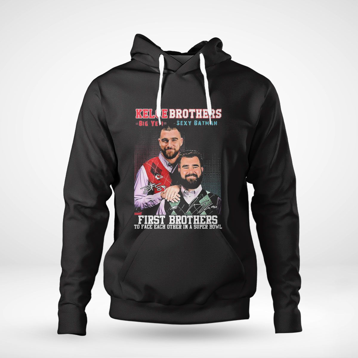 Kelce Brothers First Brothers To Face Each Other In A Super Bowl Signature Shirt Ladies Tee