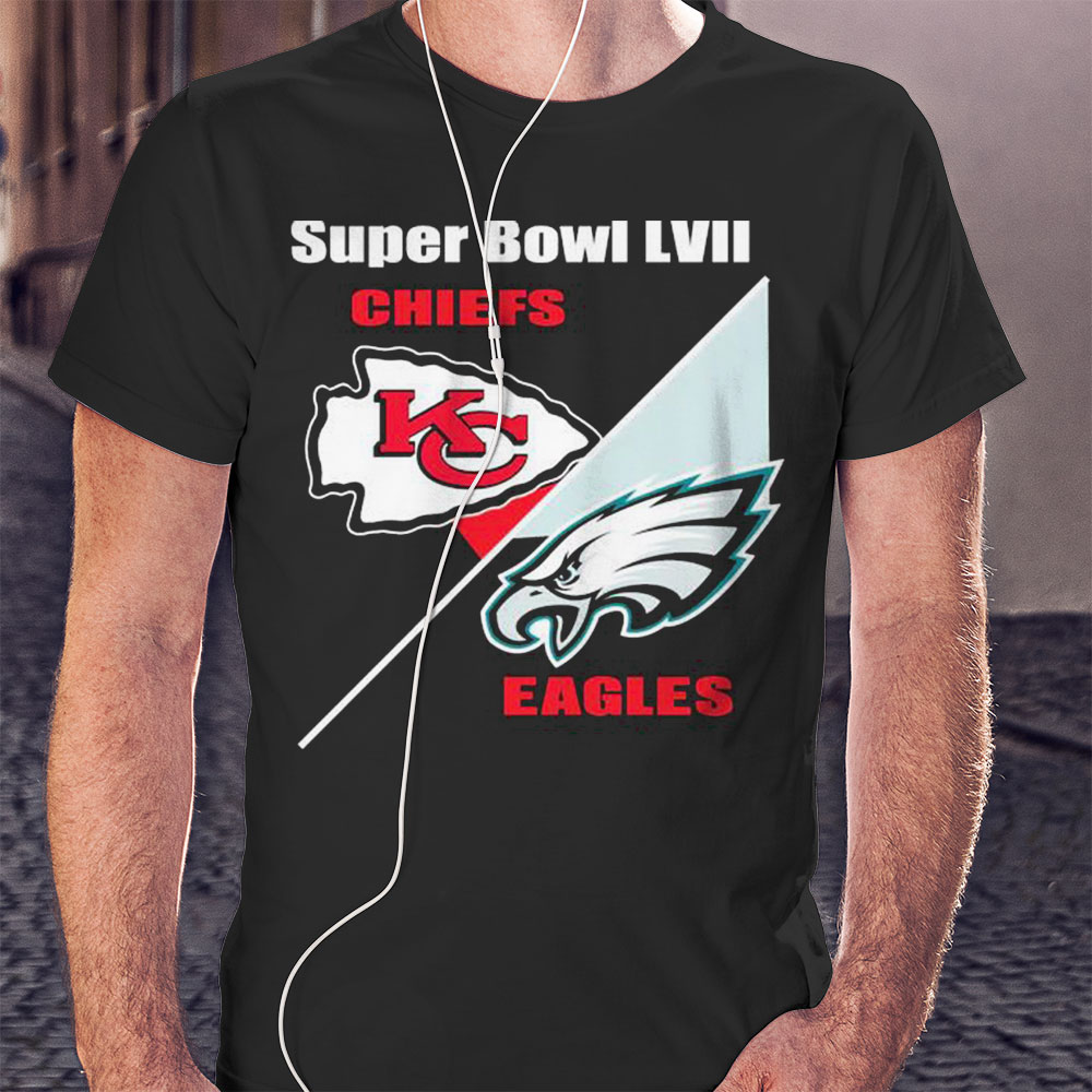 2023 Super Bowl Lvii Kansas City Chiefs Vs Philadelphia Eagles Shirt Ladies T-shirt