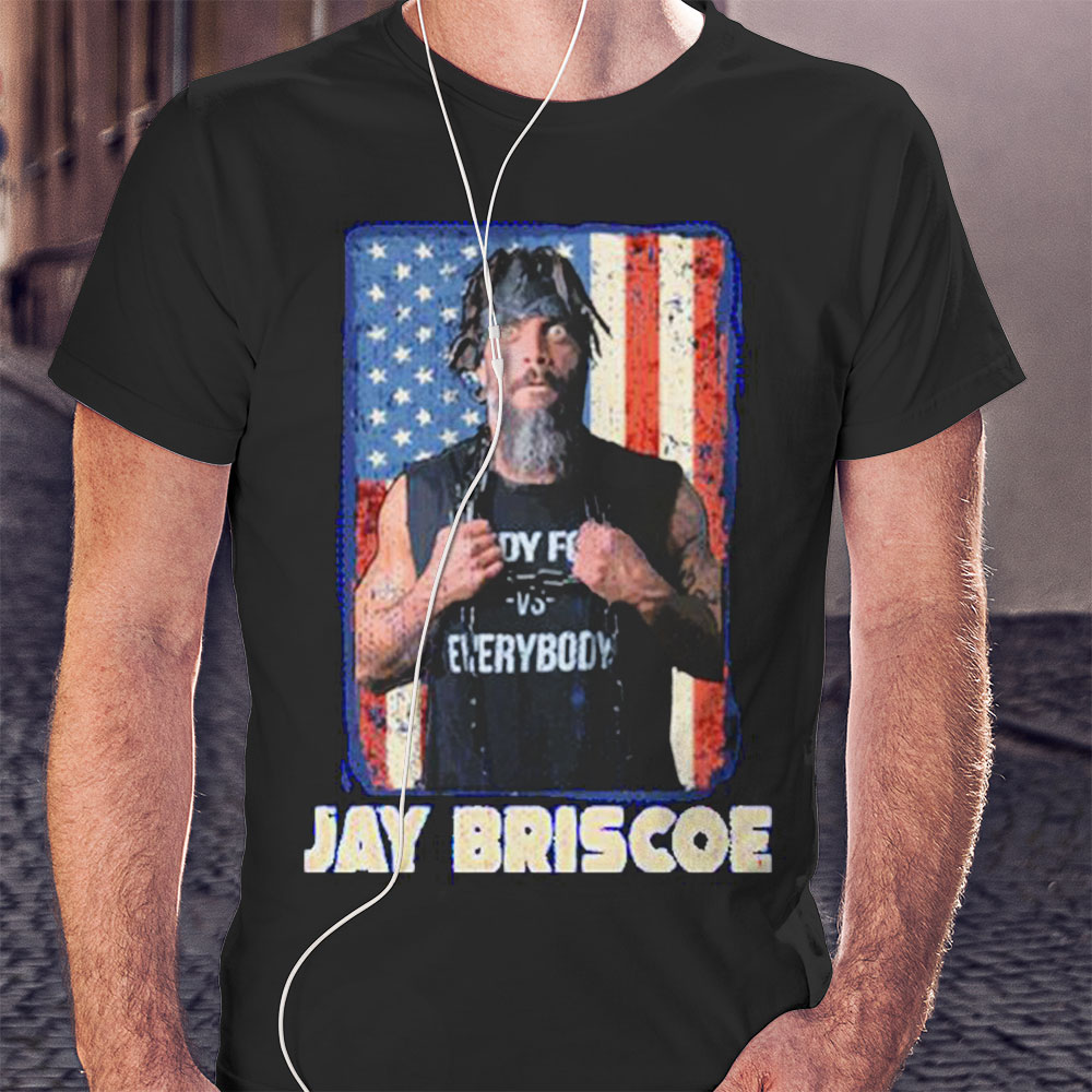American Flag Design Jay Briscoe Wrestler Shirt Ladies T-shirt