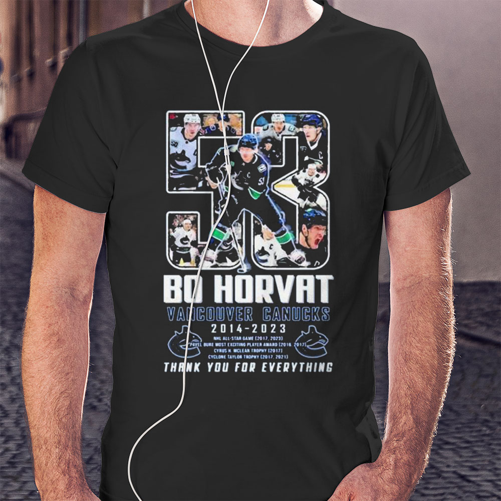 Bo Horvat Vancouver Canucks 2014 – 2023 Thank You For Everything Shirt Longsleeve