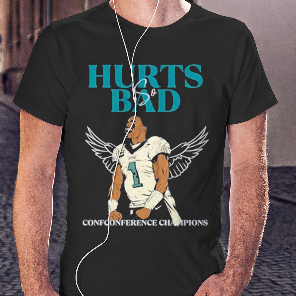 Philadelphia Eagles Jalen Hurts Nike Black Super Bowl Lvii 2023 Shirt Ladies T-shirt