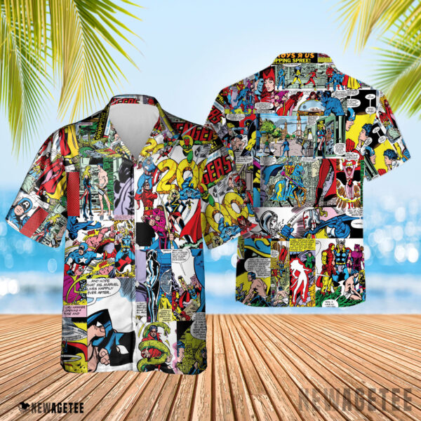 The Avengers 200 The Child Is Father To By George Pérez Hawaiian Shirt Short Sleeve Button Up