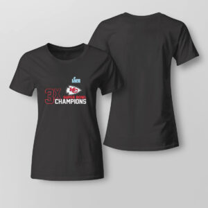 Lady Tee Kansas City Chiefs Three Time Super Bowl Champions T Shirt