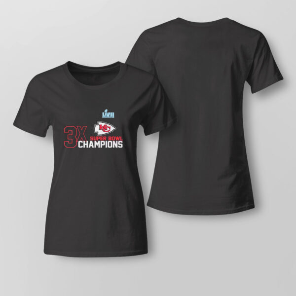 Kansas City Chiefs Three Time Super Bowl Champions T-Shirt
