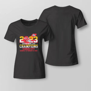 Lady Tee Official Kansas City Chiefs Championship 2023 Lvii Super Bowl Champions T Shirt