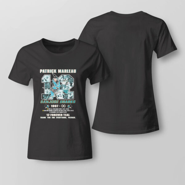 Patrick Marleau 12 San Jose Sharks 1997 12 Forever Teal Thank You For Everything Patrick Shirt, Hoodie