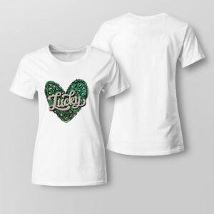 Lady Tee St Patricks Day Lucky Leopard Heart Shirt Hoodie