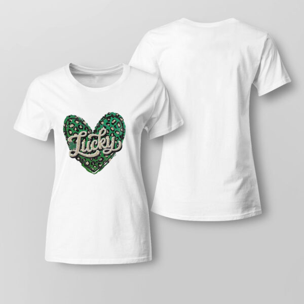 St Patricks Day Lucky Leopard Heart Shirt, Hoodie