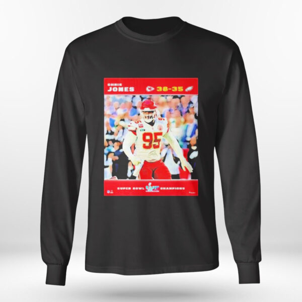 Chris Jones Kansas City Chiefs Super Bowl Lvii Champions Sublimated Plaque Shirt, Hoodie