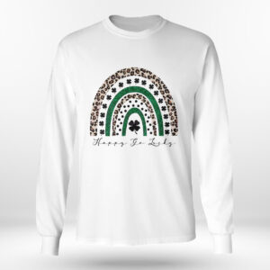 Longsleeve shirt Happy Go Lucky St Patricks Rainbow Shirt Hoodie