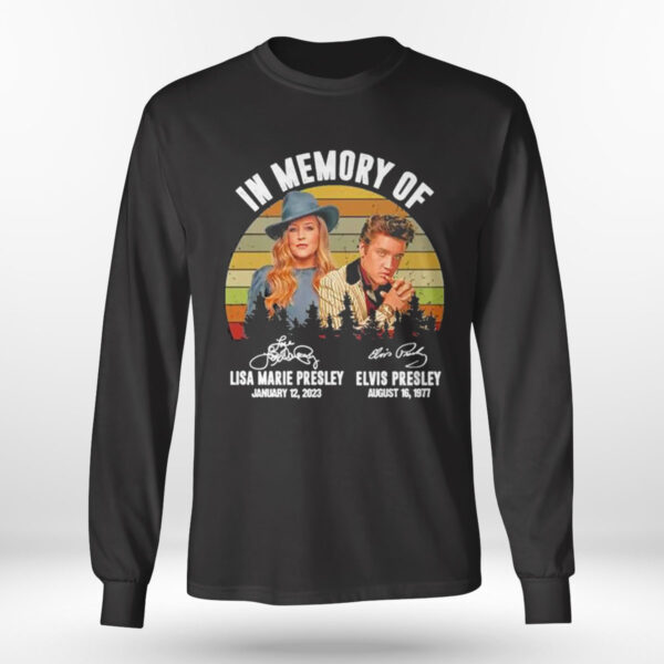 In Memory Of Lisa Marie Presley 2023 And Elvis Presley 1977 Signatures Shirt, Hoodie