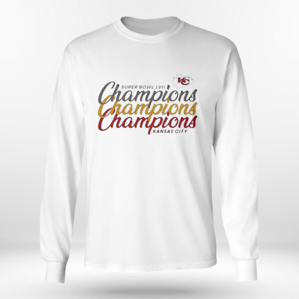 Kansas City Chiefs Super Bowl LVII Champions Win Repeat T-Shirt