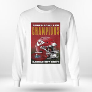 Longsleeve shirt Kansas City Chiefs Wincraft Super Bowl Lvii Champions Vertical Banner Shirt Hoodie