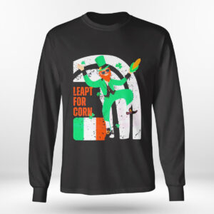 Longsleeve shirt Leapt For Corn Funny St Patricks Day Shirt Hoodie