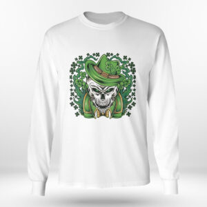 Longsleeve shirt Lucky Irish Skull St Patricks Day Shirt Hoodie