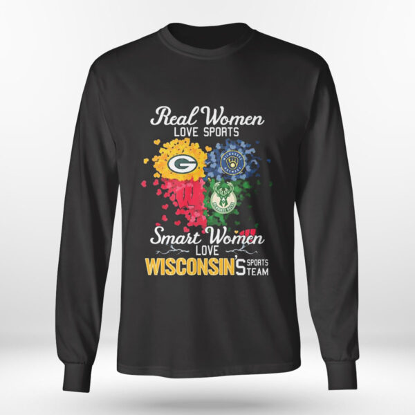 Milwaukee Bucks Real Women Love Sports Smart Women Love Wisconsins Shirt, Hoodie