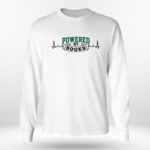 Longsleeve shirt Powered By Books Librarian Book Lover Shirt Hoodie