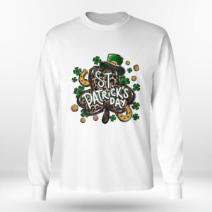 Longsleeve shirt St Patricks Day Leopard Shamrock Shirt Hoodie