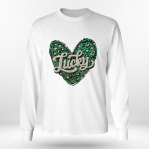 Longsleeve shirt St Patricks Day Lucky Leopard Heart Shirt Hoodie