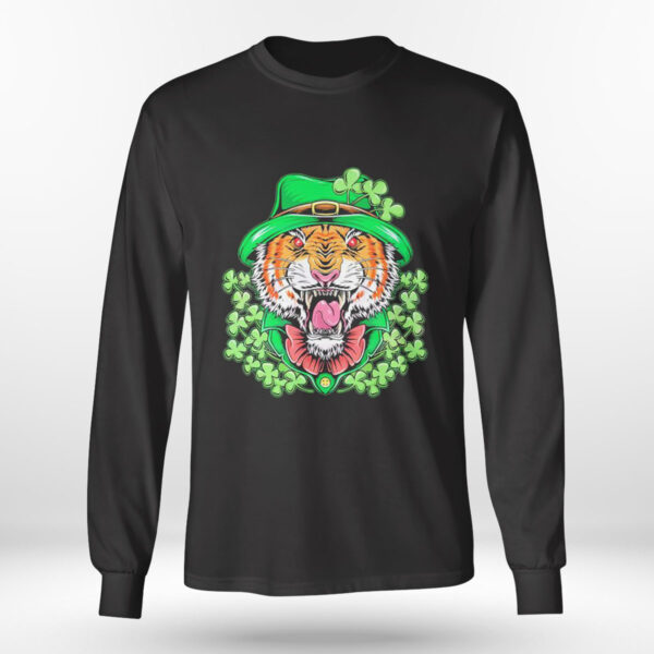 St Patricks Day Lucky Shamrock Tiger Shirt, Hoodie