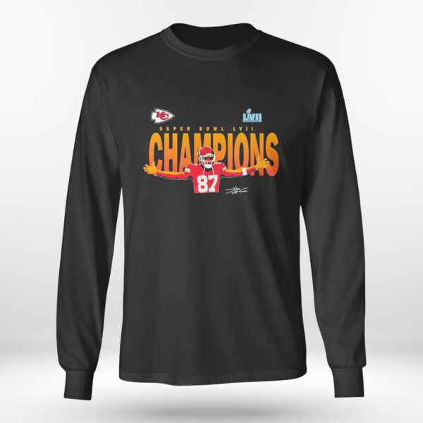 Travis Kelce Kansas City Chiefs Super Bowl Lvii Champions T-Shirt