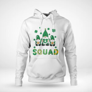 Pullover Hoodie Gnomies Irish Caregiver Squad Nursing St Patricks Day Shirt Hoodie