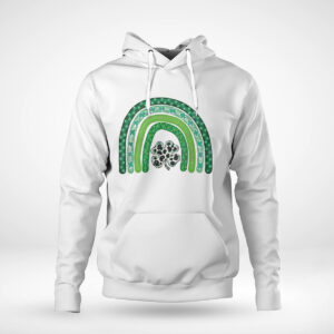 Pullover Hoodie Shamrock Leopard Rainbow St Patricks Day Shirt Hoodie