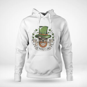 Pullover Hoodie St Patricks Day Irish Skull Shirt Hoodie