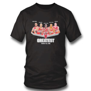 black Shirt Greatest Dennis Rooman Ron Harper Michael Jordan Scottie Pippen Toni Kukoc Team Of All Time Shirt