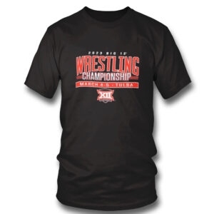 black Shirt Official Big 12 Wrestling Championship 2023 Tulsa Shirt Hoodie