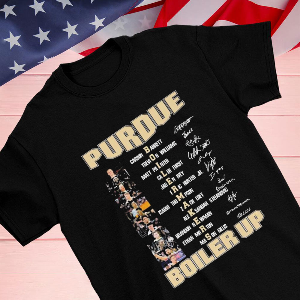 Boiler Up Purdue Boilermakers Basketball Signatures Shirt Longsleeve T-shirt