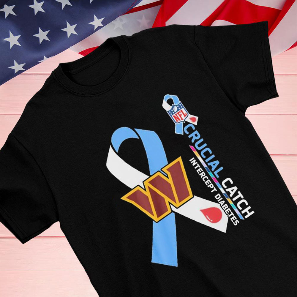 Nfl Washington Commanders Crucial Catch Intercept Diabetes Shirt Longsleeve T-shirt