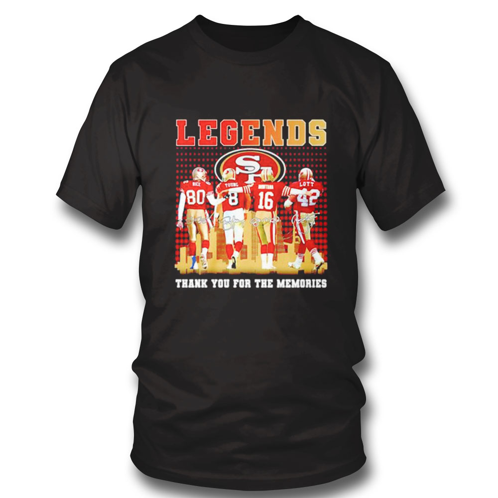 San Francisco 49ers Legends Thank You For The Memories Signature Shirt