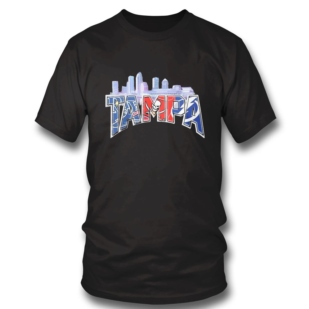Skyline Tampa Sports Team Shirt Buccaneers Rays And Lightning Shirt