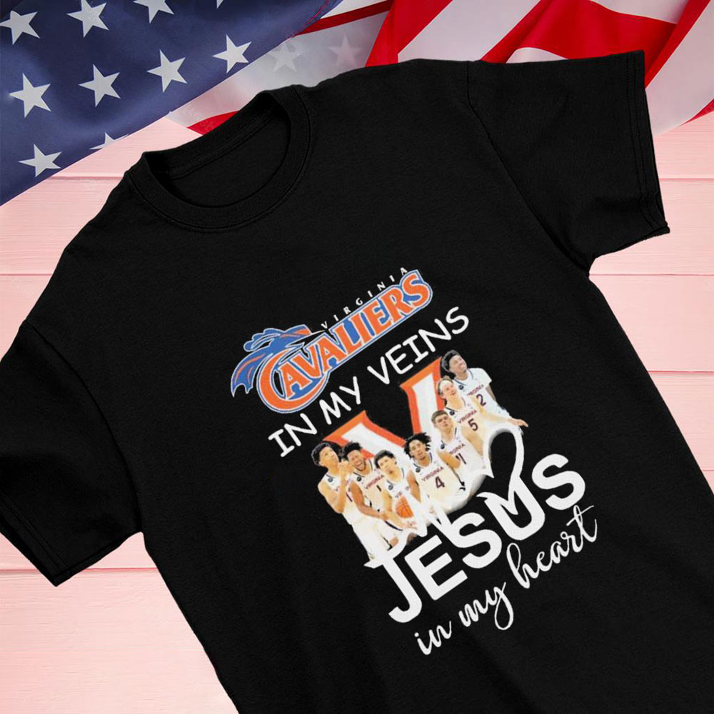 Virginia Cavaliers In My Veins Team Jesus In My Heart Shirt Longsleeve T-shirt