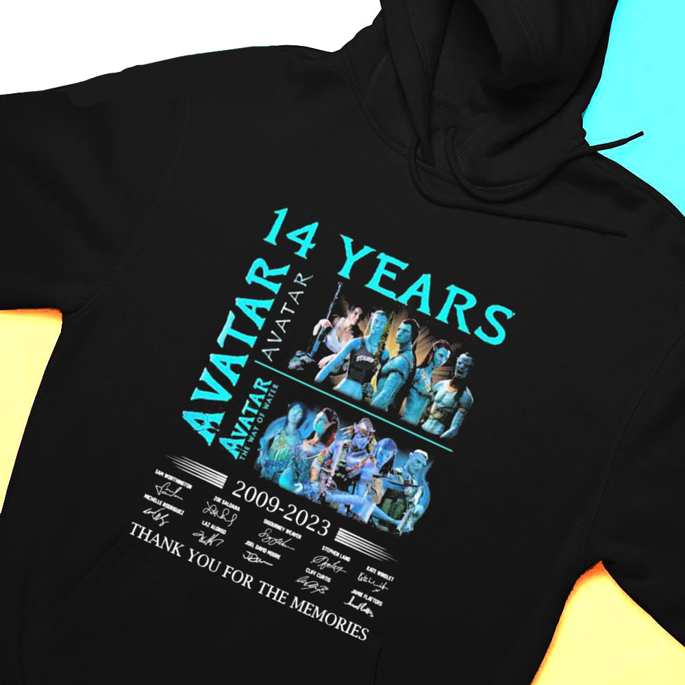 14 Years Avatar 2 Season 2009 2023 Thank You For The Memories Signatures Shirt
