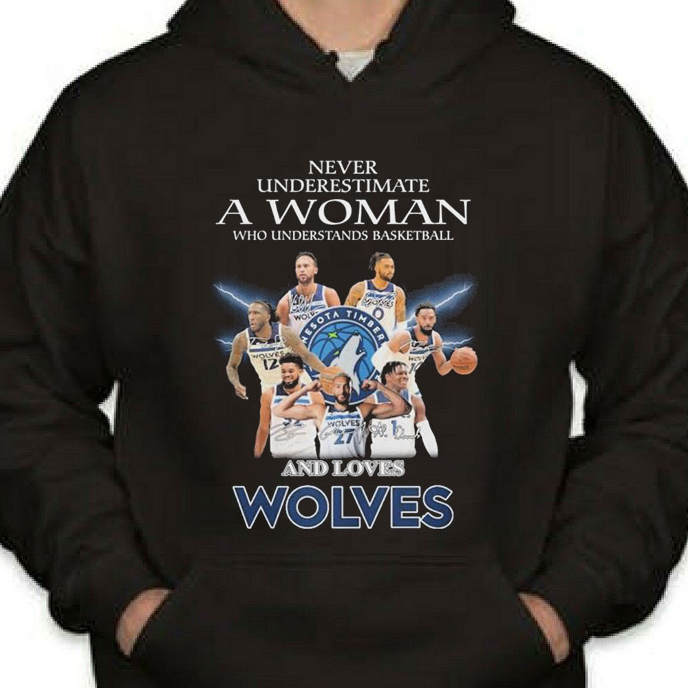 Never Underestimate A Woman Who Understands Basketball A Love Wolves Shirt Longsleeve T-shirt