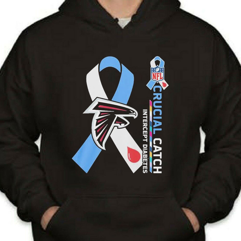 Nfl Atlanta Falcons Crucial Catch Intercept Diabetes Shirt Longsleeve T-shirt