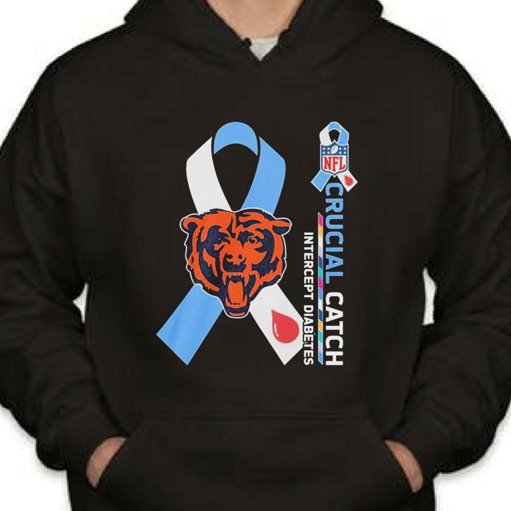 Nfl Chicago Bears Crucial Catch Intercept Diabetes Shirt Longsleeve T-shirt